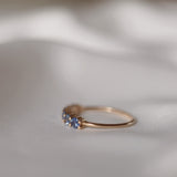 Finished: Mini Angel Ring with Cornflower Blue Sapphires from Sri Lanka