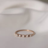 Mini Brigitte Ring with Black and White Diamonds Reversed