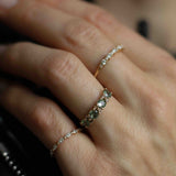 Anita Ring with Olive Green Sapphires and Champagne Diamonds