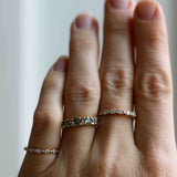 Anita Ring with Olive Green Sapphires and Champagne Diamonds