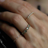 Anita Ring with Olive Green Sapphires and Champagne Diamonds