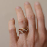 Tiny Diamond Ring with Dark Chocolate Diamond