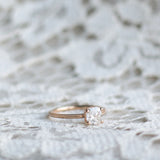 Vintage Style Solitaire Ring with Cushion-Cut Diamond