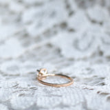 Vintage Style Solitaire Ring with Cushion-Cut Diamond