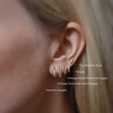 Vintage Diamond Huggie