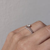 Jade Petite Wave Half Ring
