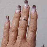 Finished: Pre-Loved Lily Tiny Diamond Drop Ring in White Gold