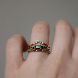 Finished: Midi Baguette Brilliant Cluster Ring with Dark Green Tourmalines