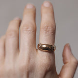 Nonna's Thick Dome Ring with Dark Chocolate Diamonds