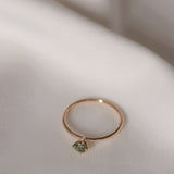 Finished: Not At All Tiny Ring with Light Green Tourmaline