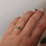 Finished: Pre-loved Low Set Not At All Tiny Ring with Olive Green Sapphire