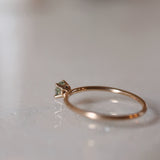 Finished: Pre-loved Low Set Not At All Tiny Ring with Olive Green Sapphire