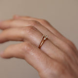 Jade Petite Wave Half Ring