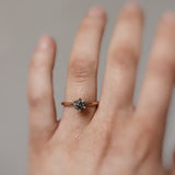 Finished: The Solitaire Ring with 0.70 CT Salt and Pepper Diamond