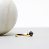 Finished: 24 Hour Auction! Pre-Owned One-Of-A-Kind Custom Lucy Ring with 6 mm Dark Green Tourmaline