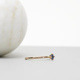 Finished: Not At All Tiny Sparkle Ring with Royal Blue Sapphire and Chocolate Diamonds