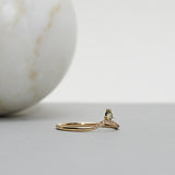 Finished: Lily Top Drop Sparkle Ring with an Olive Green Sapphire Drop and Chocolate Diamonds