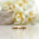 Finished: Tiny Little Sparkle Ring with a Dark Chocolate Diamond and Champagne Diamonds