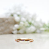 Finished: Jade Petite Wave Half Ring with Light Pink Sapphires, Champagne Diamonds and Diamonds