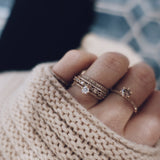 Mini Kelly Ring with Champagne Diamonds