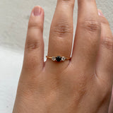 Finished: 24-Hour Auction! Edith Ring with a Black Diamond and Diamonds TWVS