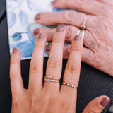 Hilda Ring with Green Emeralds and Diamonds