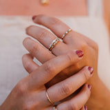 Brigitte Ring with Chocolate Diamonds and Champagne Diamonds