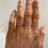 Finished: Low Set Solitaire Sparkle Ring with Light Pink Morganite and Champagne Diamonds