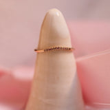 Finished: Jade Petite Wave Enough Ring with Light Pink Sapphires and Champagne Diamonds