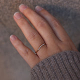 Finished: Jade Petite Wave Enough Ring with Light Pink Sapphires and Champagne Diamonds