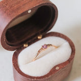 Finished: Mini Elise Ring with Lavender Sapphire and Chocolate Diamonds