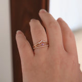 Finished: Mini Elise Ring with Lavender Sapphire and Chocolate Diamonds