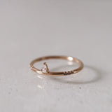 Finished: Lily Tiny Drop Ring with Diamond Drop and Brilliant Chocolate Diamonds