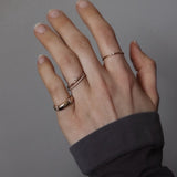 Finished: Lily Tiny Drop Ring with Diamond Drop and Brilliant Chocolate Diamonds