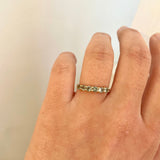 Finished: Mini Angel Ring with Olive Green Sapphires