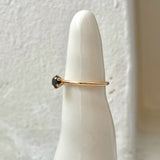 Finished: Solitaire Petite Ring with 0.38 CT Black Diamond