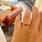 Finished: Mini Elise Ring with Rubies