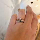 Finished: Low Set Not So Tiny Ring with Dark Green Tourmaline - White Gold