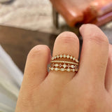 Finished: Hilda Ring with Light Pink Sapphires and Diamonds