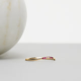 Finished: Jade Petite Wave Enough Ring with Pink Sapphire Gradient