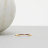 Finished: Jade Petite Wave Enough Ring with Pink Sapphire Gradient