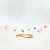 Finished: Jade Petite Wave Enough Ring with Chocolate Diamonds and one Diamond