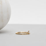 Finished: Lily Tiny Diamond Drop Ring with Yellow Sapphire Row and Diamond TWVS