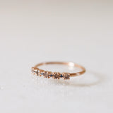 Finished: Mini Brigitte Ring with Chocolate Diamonds and Dark Blue Sapphires