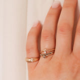 Finished: Mini Brigitte Ring with Chocolate Diamonds and Dark Blue Sapphires