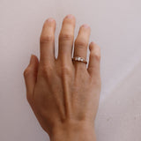 Finished: Jade Petite Wave Half Ring with Diamonds