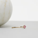Finished: Not At All Tiny Ring with a Light Pink Sapphire
