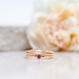 Finished: Not So Tiny Diamond Ring with a Hot Pink Sapphire
