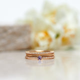 Finished: New Model! Not So Tiny Sparkle Ring with a Lavender Sapphire and Diamond Sparkle - Low Setting