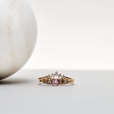 Finished: Elise Ring with Light Pink Morganite and Champagne Diamonds